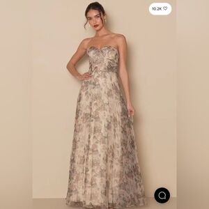 Most Beautiful Day Ivory Multi Floral Print Organza Maxi Dress
Lulus